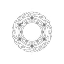 Floating Flame Front 270mm Brake Rotor Black / Silver For Beta RR 125 2018-2022