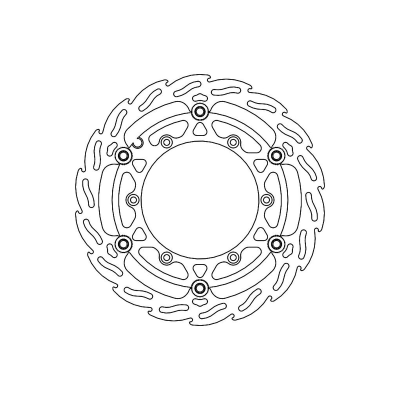 Floating Flame Front 270mm Brake Rotor Black / Silver For Sherco FST 250 2019