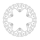 Flame Series Rear MX Brake Rotor Silver For Fantic XX 250 2022-2023