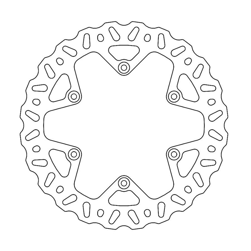 Flame Series Rear MX Brake Rotor Silver For Fantic XX 250 2022-2023