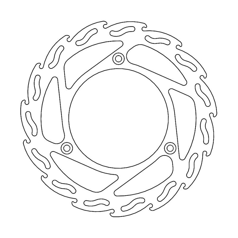 Flame Series Front MX Brake Rotor Silver