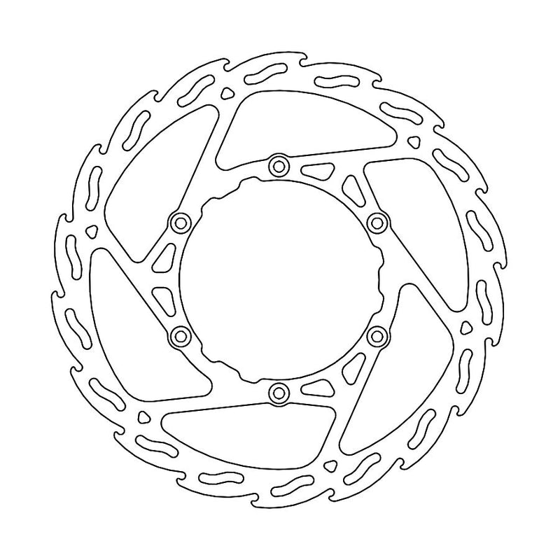 Flame Series Front Brake Rotor Silver For Fantic XEF 250 2021-2023