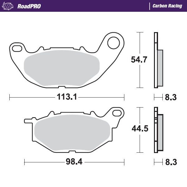 Road Pro Carbon Racing Brake Pads For Yamaha MT-03 ABS 2022