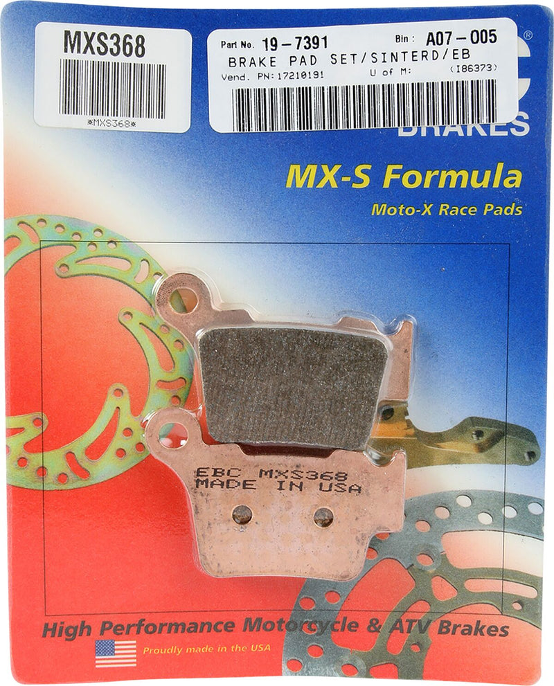 Racing Sintered "MXS" Metal Brake Pads For BMW G 450 X 2008-2011