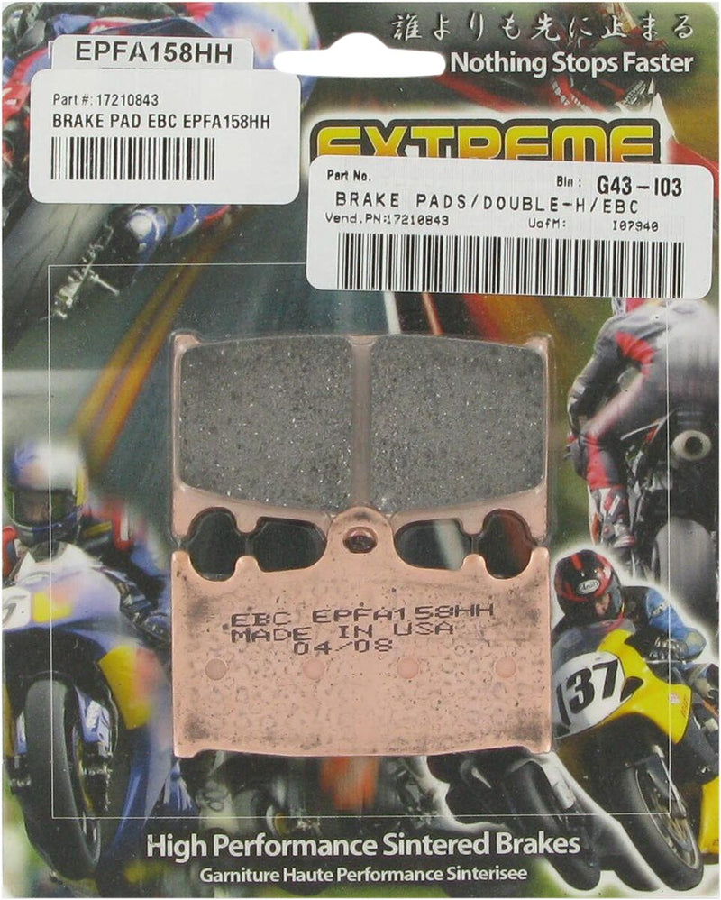 Extreme Performance Sintered "EPFA" Metal Brake Pads For Aprilia MXV 450 2009-2012