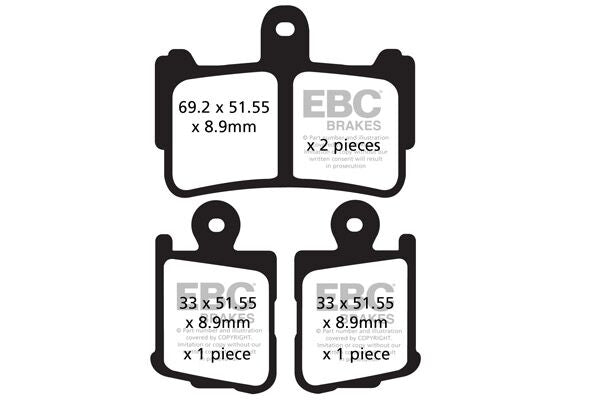 FA-HH Series Sindered Metal Brake Pads For Honda VFR 1200 F 2012-2014