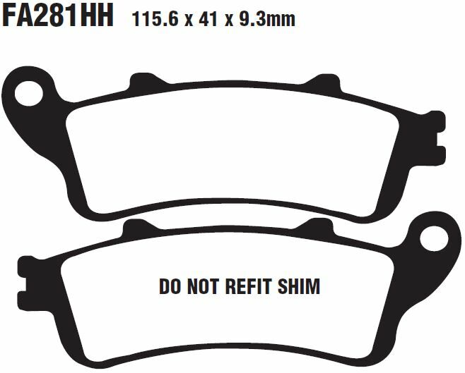 FA-HH Series Sindered Brake Pads For Kawasaki EN 650 2015-2016