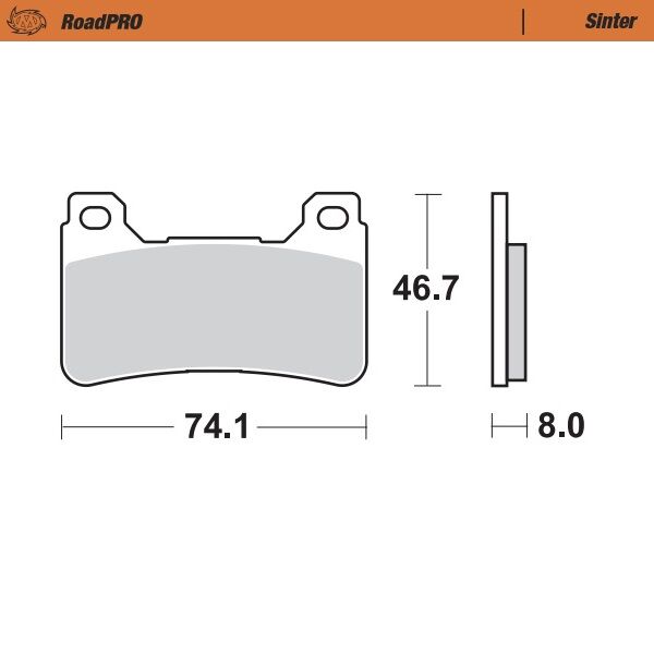 Road Pro Sinder Front Brake Pad For Honda CBR 1000 RR 2004-2007