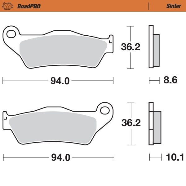 Road Pro Sinder Rear Brake Pad For BMW K 1200 R 2005-2008