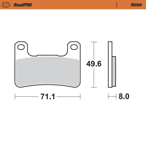 Road Pro Sinder Front Brake Pad For Kawasaki H2 1000 ABS 2020