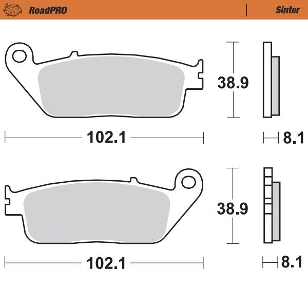 Road Pro Sinder Front Brake Pad For Buell BLAST 2001-2008