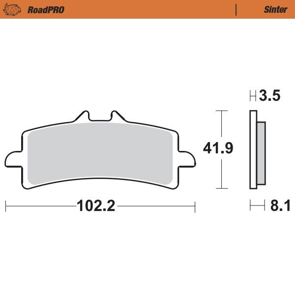 Road Pro Sinder Front Brake Pad For Aprilia RSV4 1000 R 2010-2011