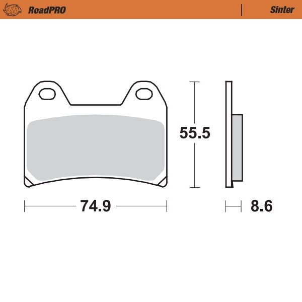 Road Pro Sinder Front Brake Pad For Aprilia Pegaso 650 STRADA 2005-2008