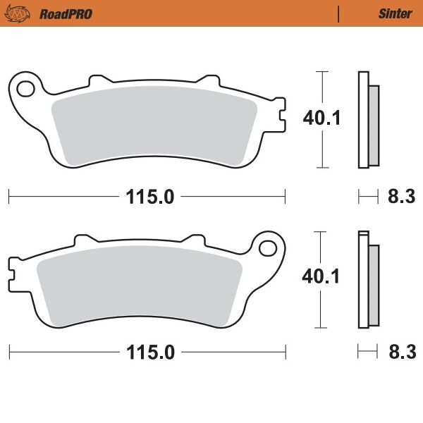 Road Pro Sinder Front Brake Pad For Honda CB 1100 SF 2000-2003