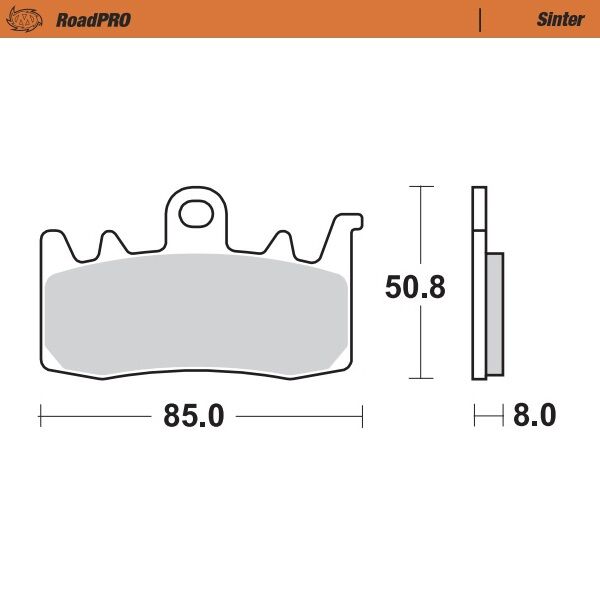 Road Pro Sinder Front Brake Pad For Aprilia Caponord 1200 ABS 2013-2016