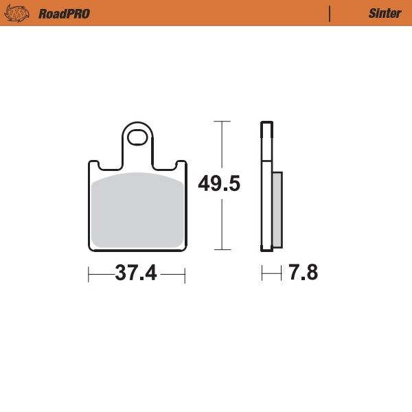 Road Pro Sinder Front Brake Pad For Kawasaki GTR 1400 2008-2009