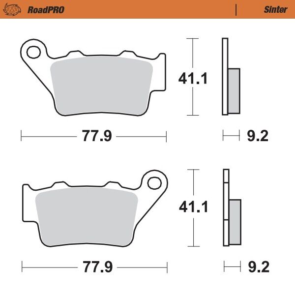 Road Pro Sinder Rear Brake Pad For Aprilia Caponord 1200 ABS 2013-2016