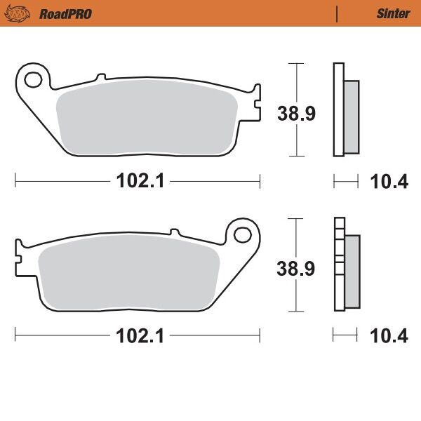 Road Pro Sinder Rear Brake Pad For Honda ST 1100 1992-1995