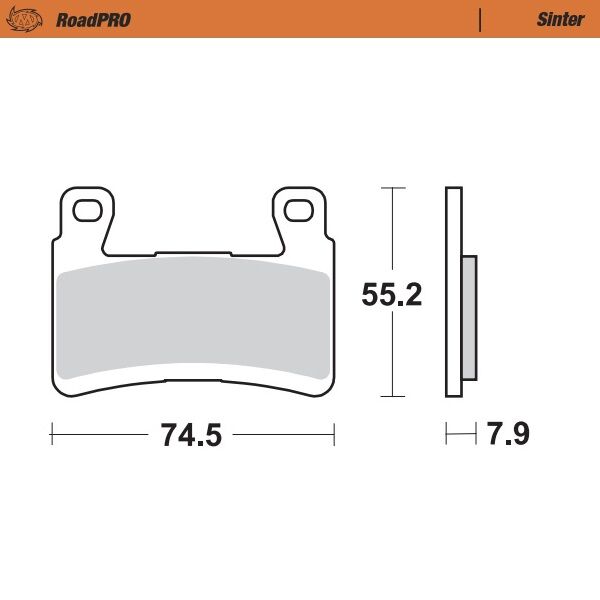 Road Pro Sinder Front Brake Pad For Kawasaki ZX-6 R 636 ABS 2013-2016
