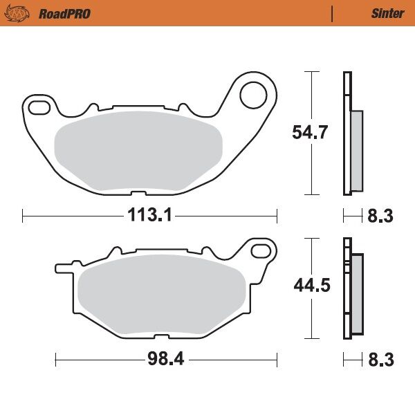 Road Pro Sinder Front Brake Pad For Yamaha MT-03 ABS 2022