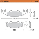 Road Pro Sinder Rear Brake Pad For Kawasaki GPX 500 R 1988-1990