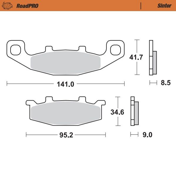 Road Pro Sinder Rear Brake Pad For Kawasaki GPX 500 R 1988-1990
