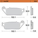 Road Pro Sinder Front Brake Pad For Daelim Roadwin 125 2004-2006