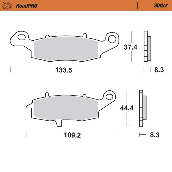 Road Pro Sinder Rear Brake Pad For Kawasaki VN 1500 1999-2000