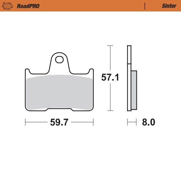 Road Pro Sinder Rear Brake Pad For Harley Davidson XL 1200 C 2014-2016