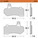 Road Pro Sinder Rear Brake Pad For Harley Davidson FLHR 1584 ABS 2008