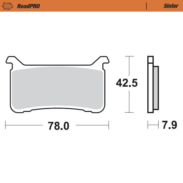 Road Pro Sinder Front Brake Pad For Honda CB 1000 R ABS 2021-2023