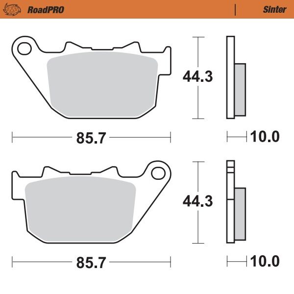 Road Pro Sinder Rear Brake Pad For Harley Davidson XL 1200 C 2007-2013