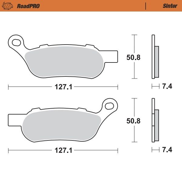 Road Pro Sinder Rear Brake Pad For Harley Davidson FLD 1690 2012-2013