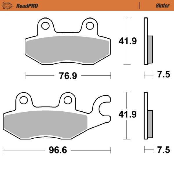 Road Pro Sinder Front Brake Pad For Kawasaki EX 400 2021-2022