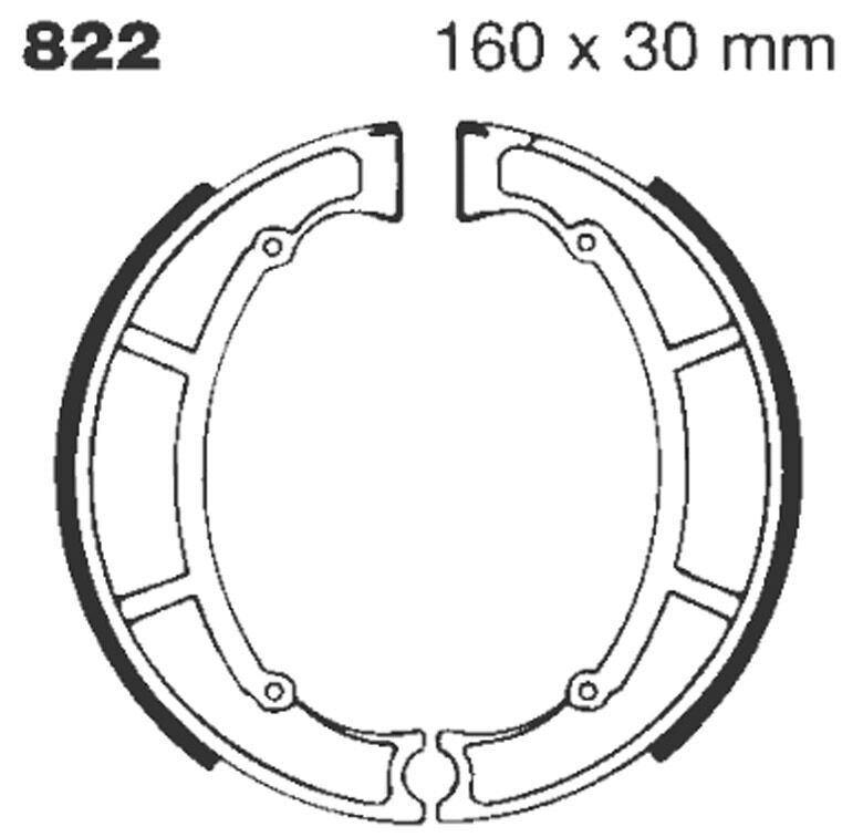 G Grooved Series Organic Brake Shoe For Maico F 100 1934-1950