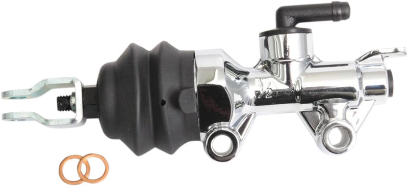 Rear Brake Master Cylinder Chrome / Polished For Harley Davidson XL 1200 C 2007-2013