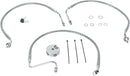 Stainless Steel Brake Line Kit Silver For Harley Davidson XL 1200 R 2004-2008