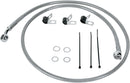 Stainless Steel Brake Line Kit Silver For Harley Davidson FLST 1450 2006