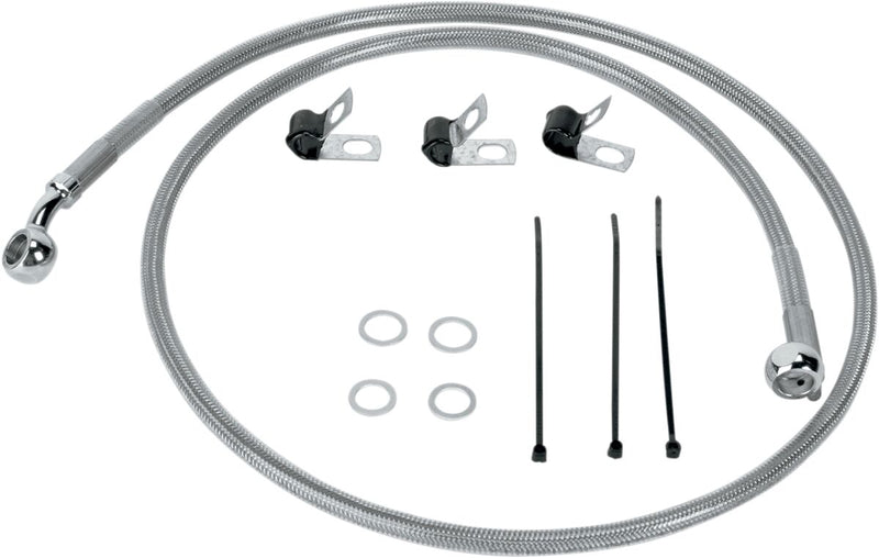Stainless Steel Brake Line Kit Silver For Harley Davidson FLST 1450 2006