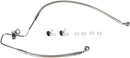 Stainless Steel Rear Brake Line Kit Silver For Harley Davidson XL 1200 C 2004-2013