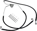 Stainless Steel Brake Line Kit Black For Harley Davidson FLHR 1584 2008