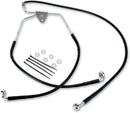 Extended Length Black Vinyl Brake Line Kit Black For Harley Davidson FLHR 1584 2008