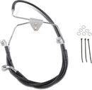 Stainless Steel Front Brake Line Kit Black For Harley Davidson FLHT 1340 1996-1998