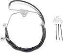 Extended Length Black Vinyl Front Brake Line Kit Black For Harley Davidson FLHT 1340 1996-1998