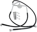 Stainless Steel Front Brake Line Kit Black For Harley Davidson FLHR 1340 1994-1998