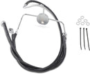 Extended Length Black Vinyl Front Brake Line Kit Black For Harley Davidson FLHR 1340 1994-1998