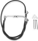 Extended Length Black Vinyl Front Brake Line Kit Black For Harley Davidson FLHR 1584 2007
