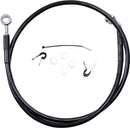 Extended Length Black Vinyl Front Brake Line Kit Black - 2 Inch For Harley Davidson XL 1200 C 2004-2010