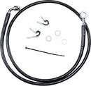 Extended Length Black Vinyl Front Brake Line Kit Black - 4 Inch For Harley Davidson XL 1200 C 2004-2010