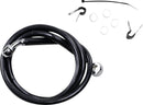 Extended Length Black Vinyl Front Brake Line Kit Black - 2 Inch For Harley Davidson XL 1200 N 2008-2012